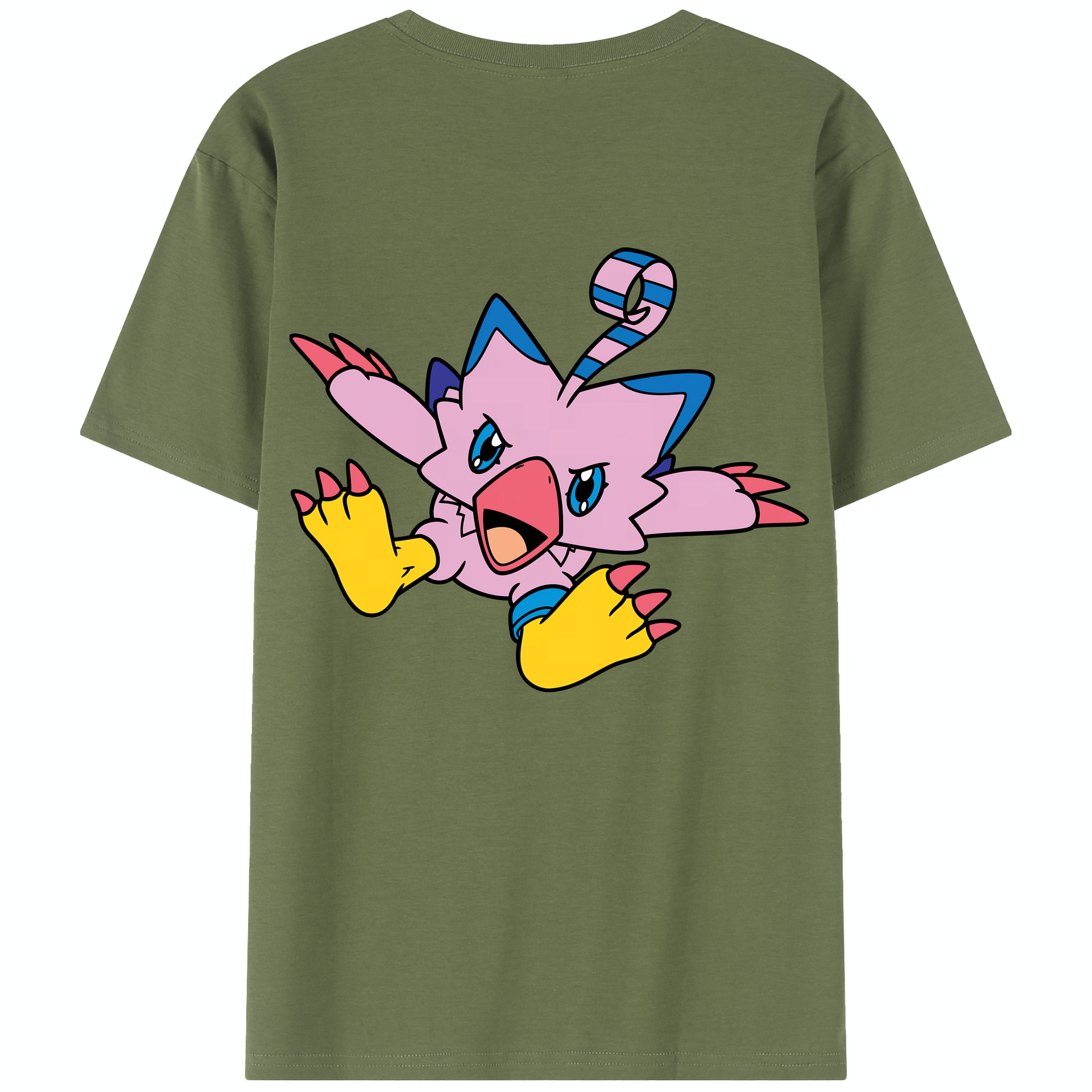 （画像用） Digimon デジタルモンスター/デジモン 綿100％半袖Tシャツ（背面プリント）
